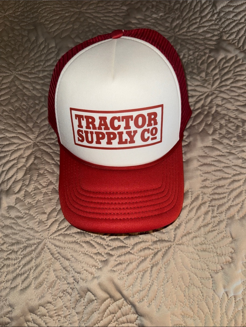 Tractor Supply Co. Red and White Mesh Trucker Hat